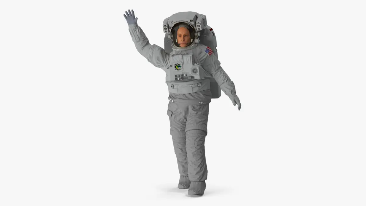 NASA Astronaut Extravehicular Mobility Suit Rigged 3D model