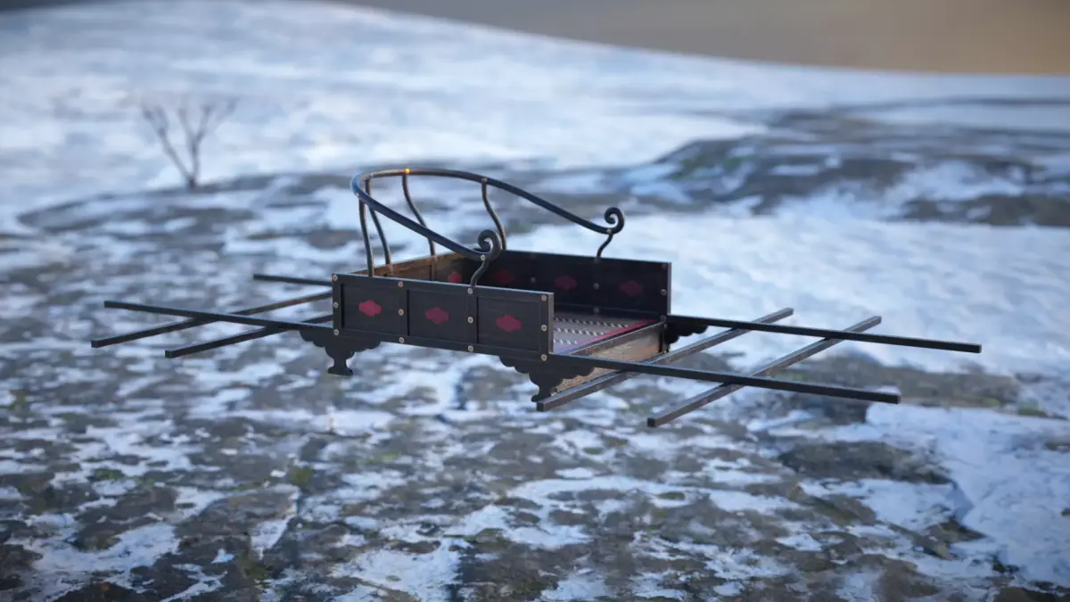 Korean Palanquin Sogyo - Joseon Tongsinsa 3D model