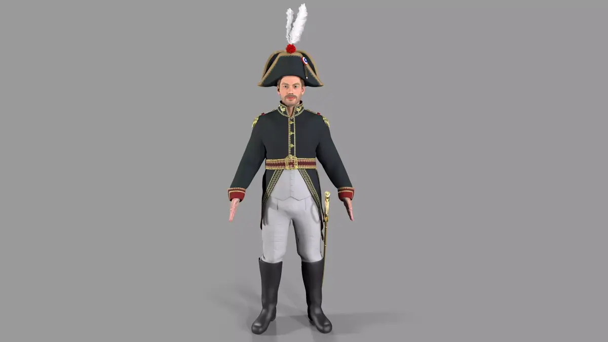 SOLDIER FRENCH Low-poly 3D model