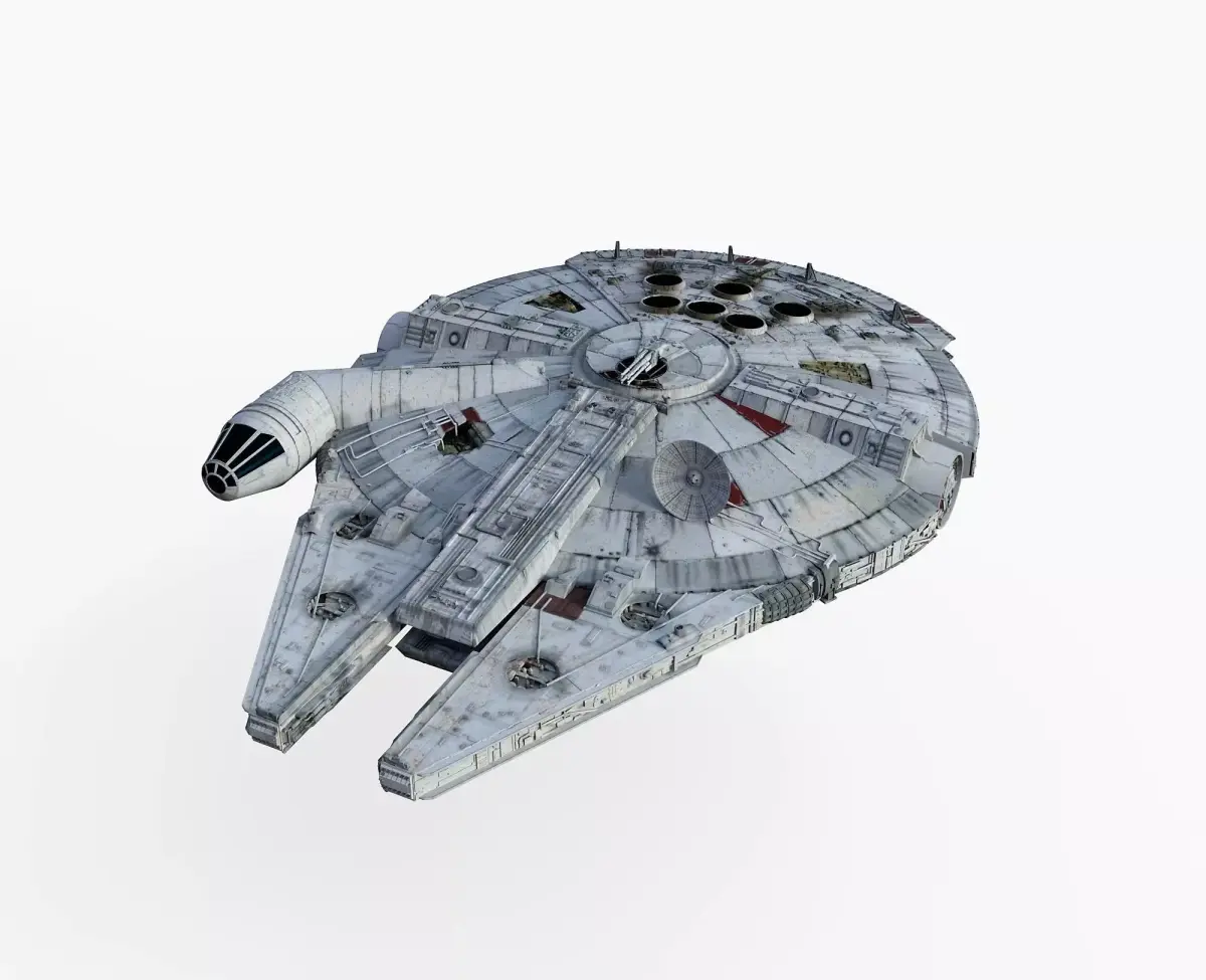 Millennium Falcon - Starship Starwar Low-poly 3D model