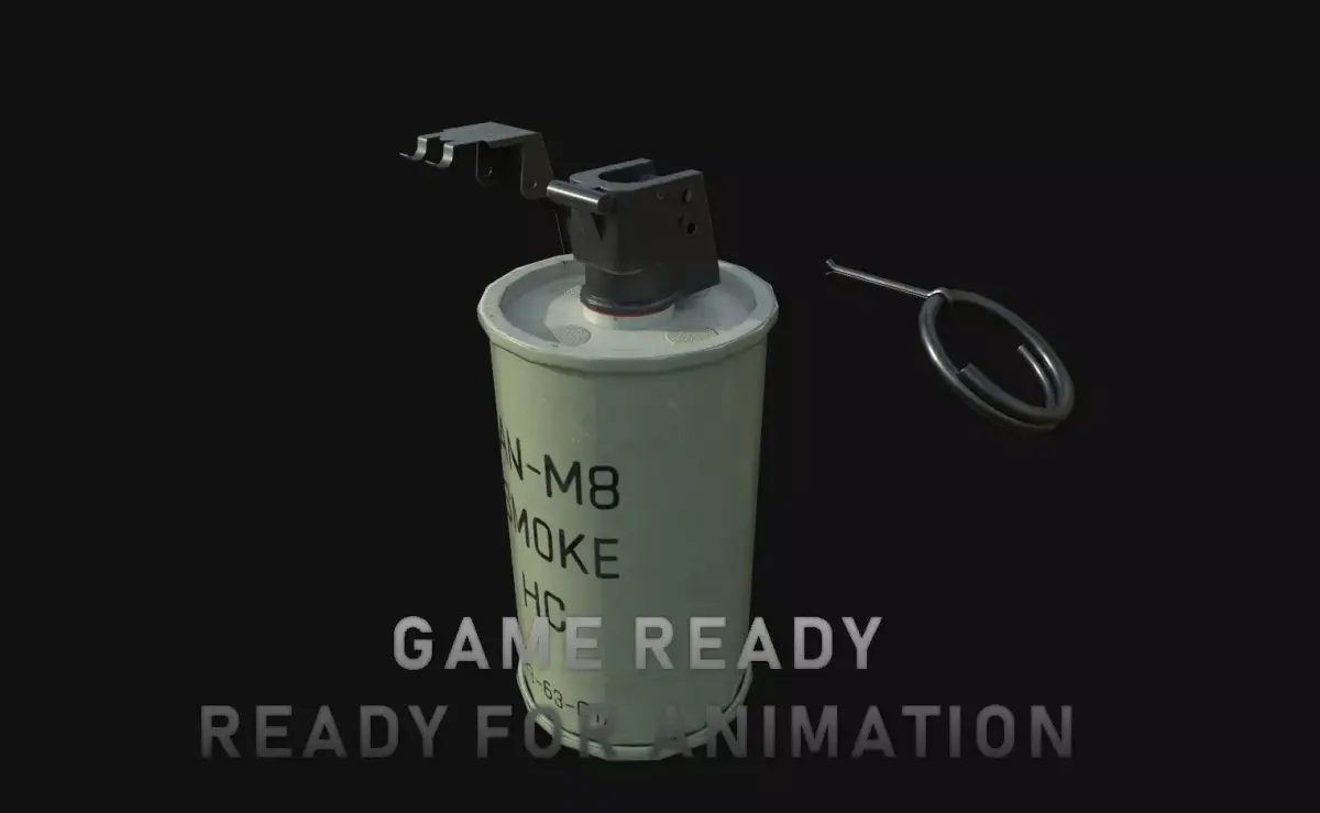 ANM8 Smoke Grenade Low-poly 3D model