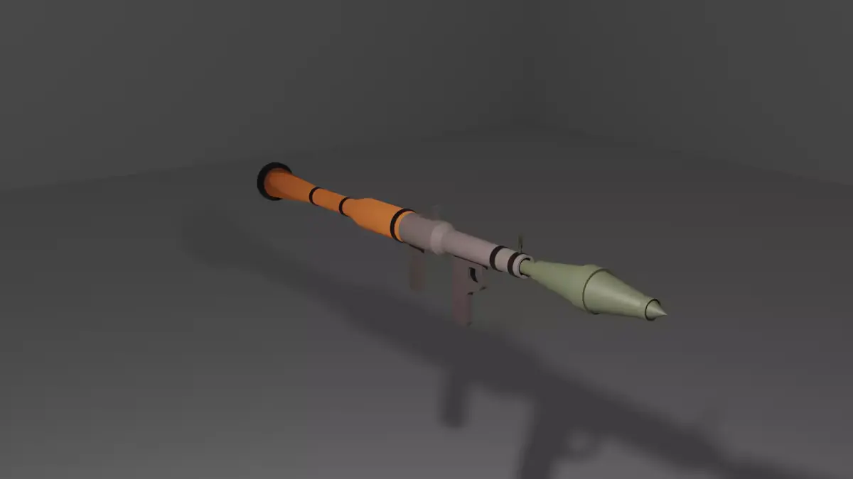 RPG 7 grenade launcher Game ready Low-poly 3D model Free low-poly 3D model