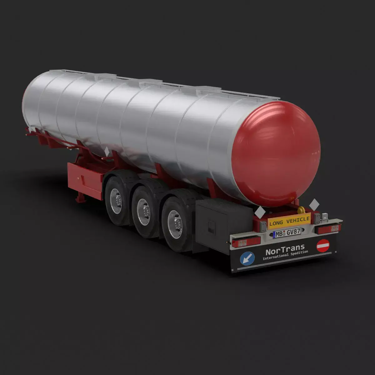 Tank Truck Trailer 3D model