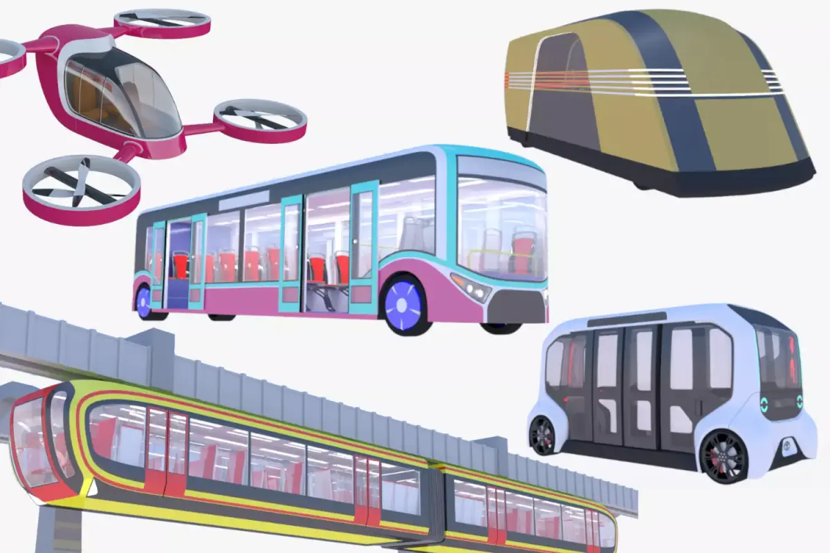 Public transport bundle 3D Model Pack