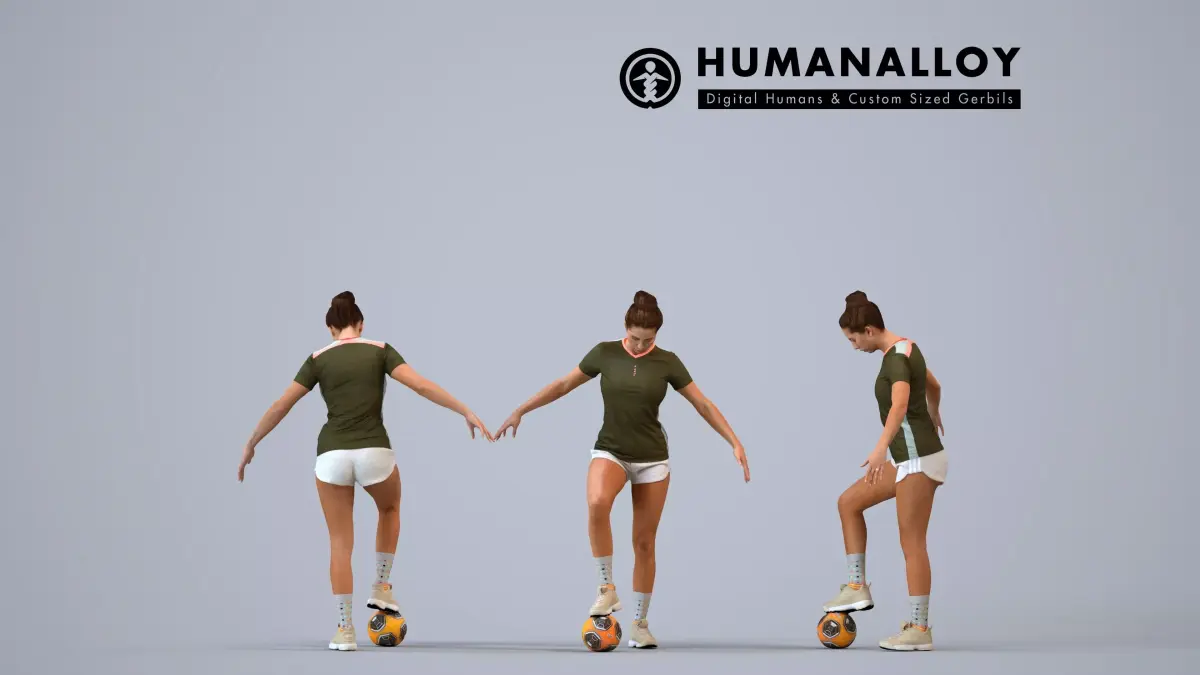00504Beatrice003 - Adult Caucasian woman exercising in athletic 3D model