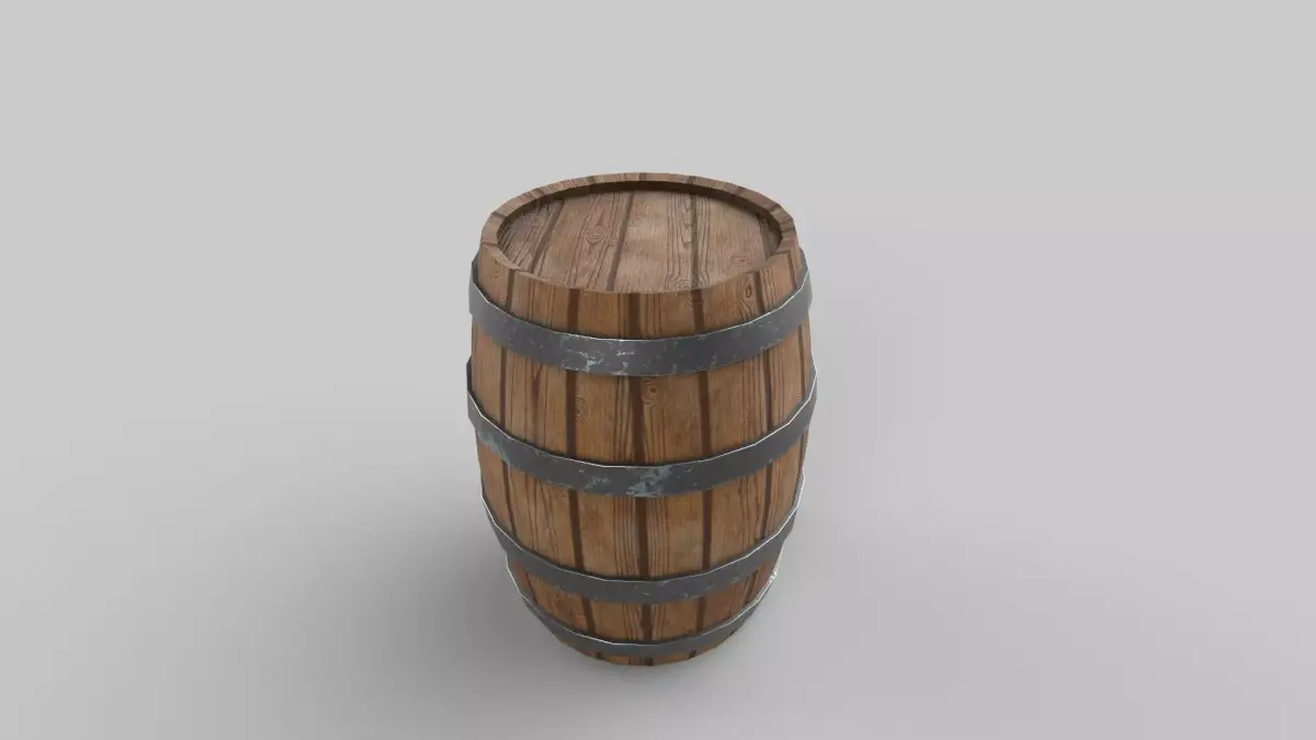 Oil barrel Low-poly 3D model 24