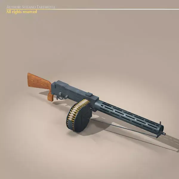 LMG14 machine gun 3D model purchase