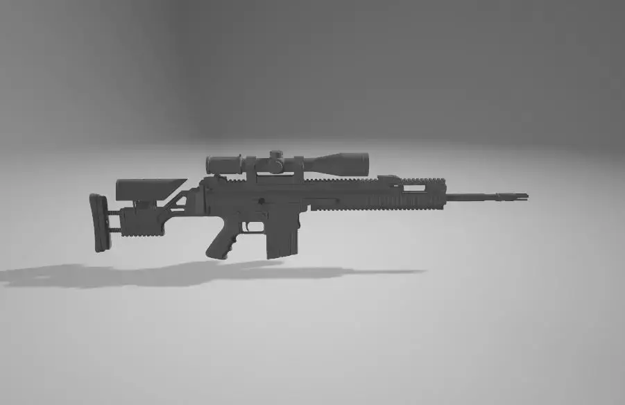 SCAR20-CS2-CounterStrike2 3D Model Free 3D model