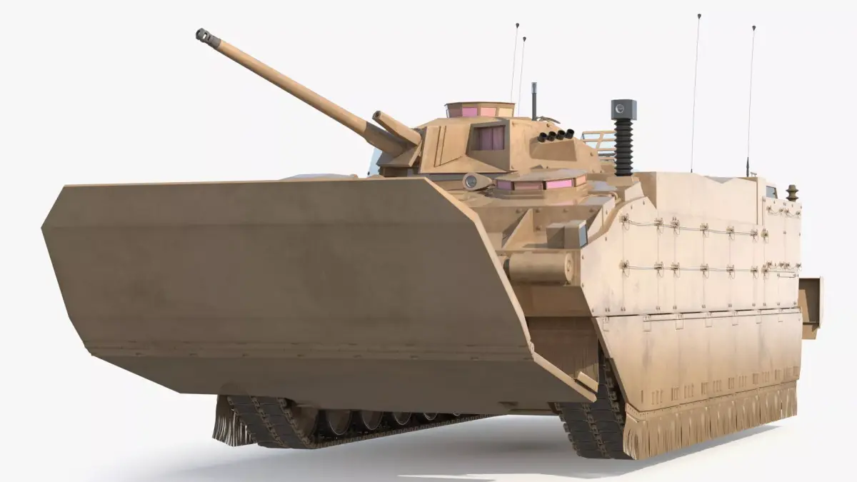 US Marine Expeditionary Fighting Vehicle Rigged 3D model purchase