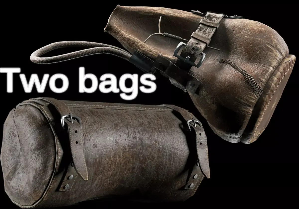 two bags Low-poly 3D model