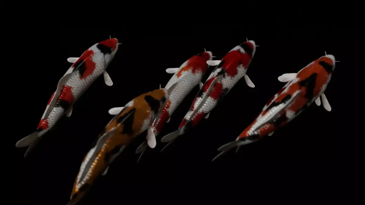 Koi fish Low-poly 3D model purchase