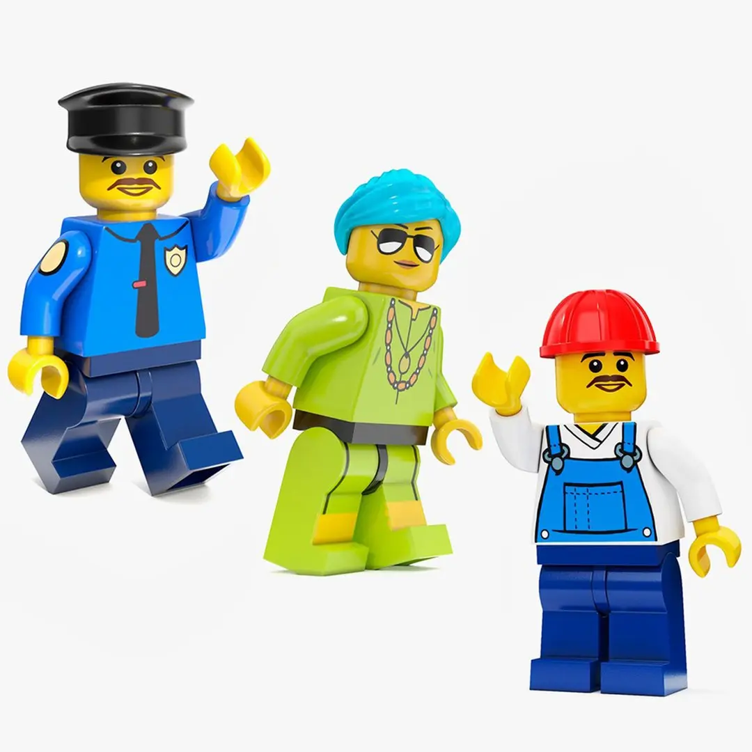 LEGO Minifigures Rigged for Cinema 4D Collection 2 3D model