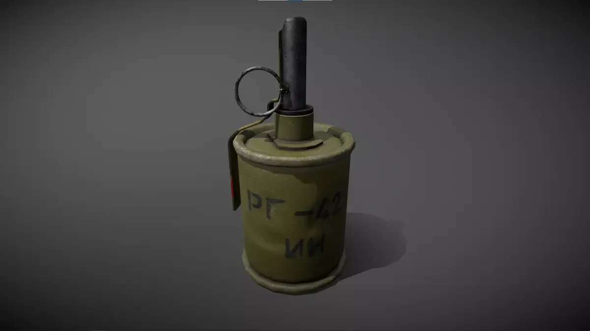 RG-42 Grenade Low-poly 3D model