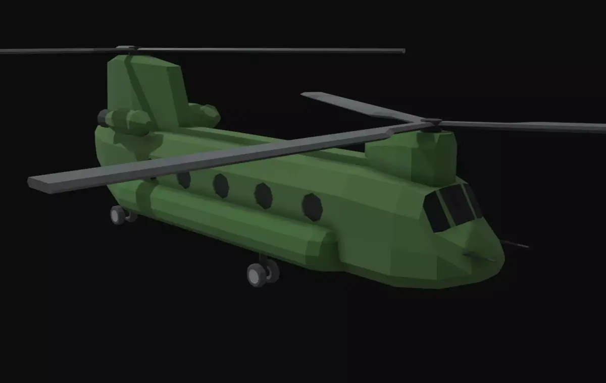 Chinook CH47 Low Poly Low-poly 3D model