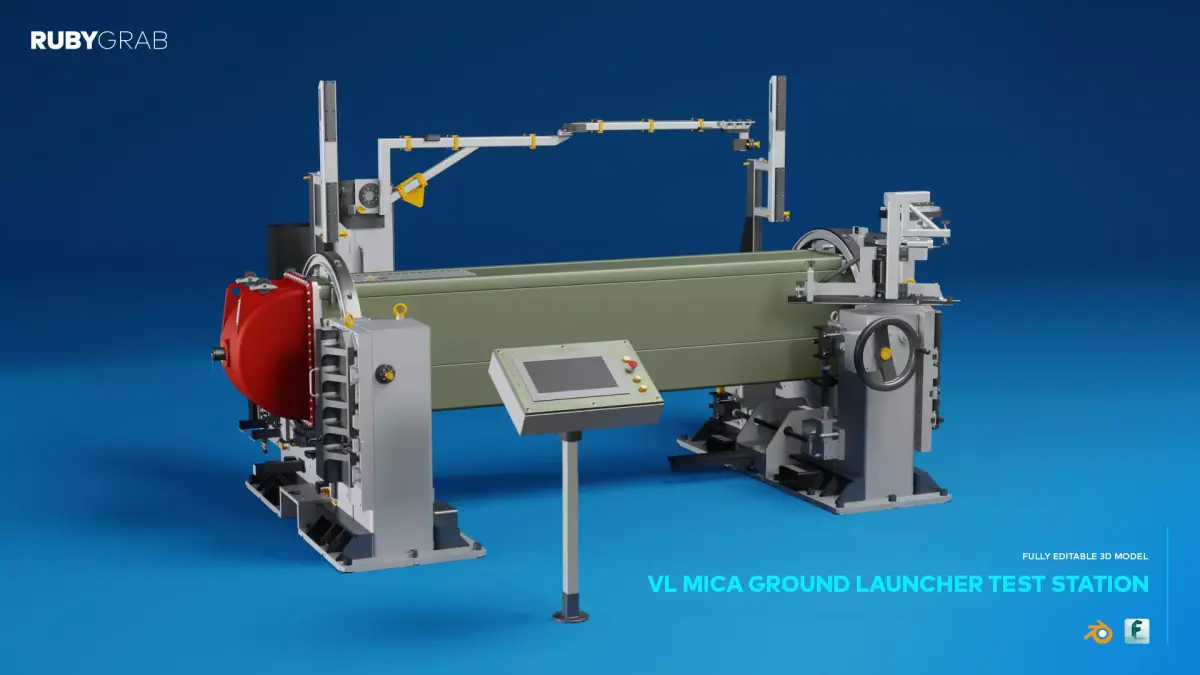 VL MICA Ground Launcher Test Station 3D model