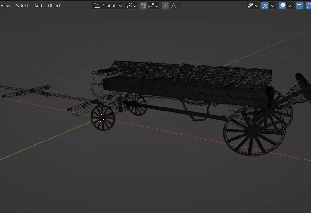 French Ammunition Limber 3D model