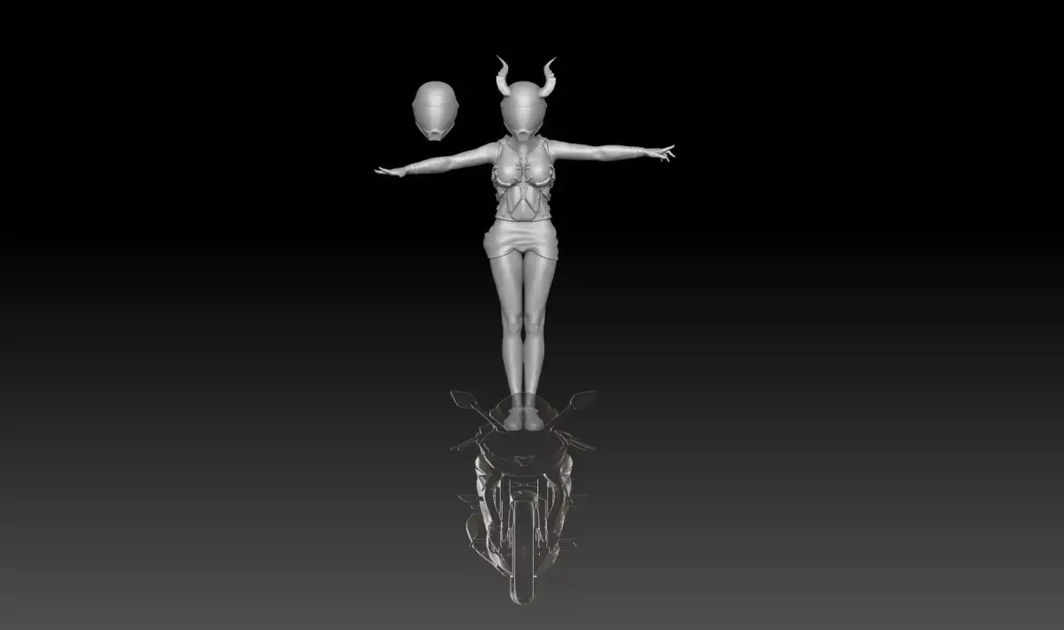 superbike SKIRT girl ride 4 3D print model