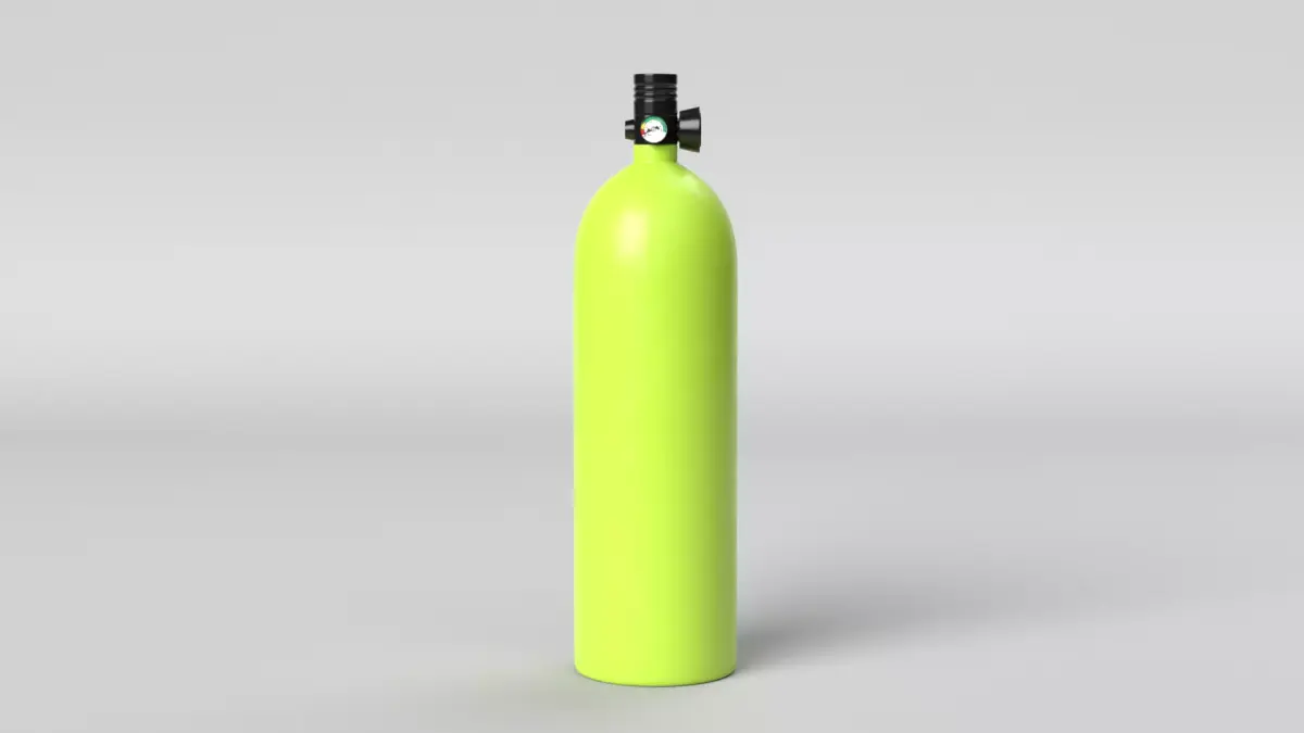 Scuba Tank Low-poly 3D model
