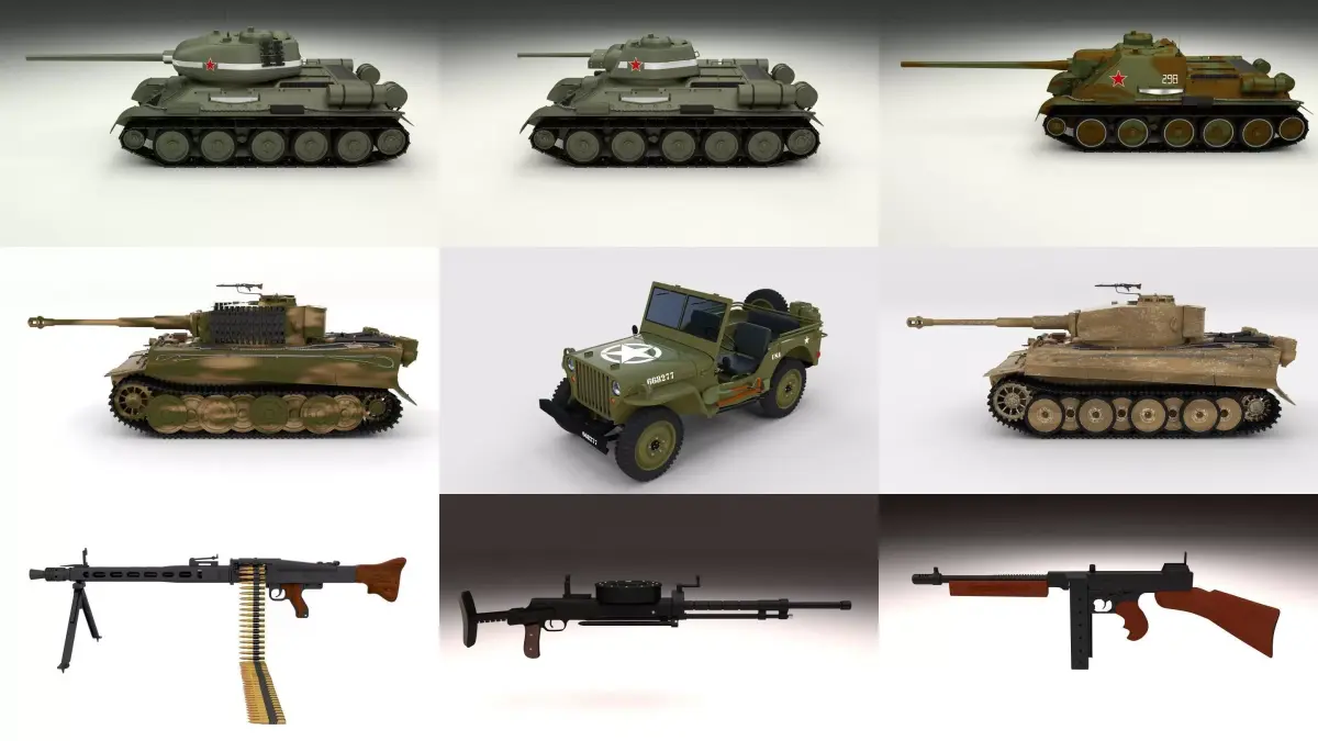 Full WW2 Pack 3D model