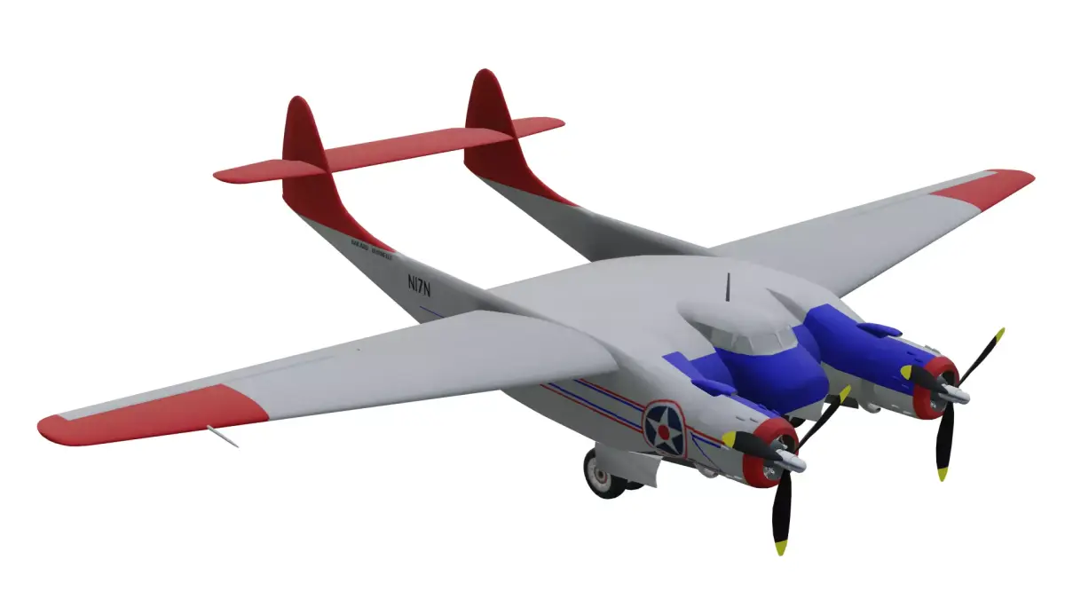 Burnelli Loadmaster Low-poly 3D model