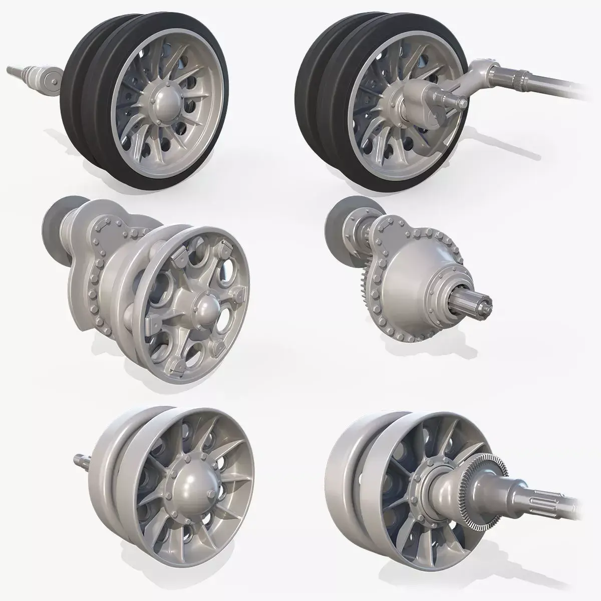 T-34 Tank Wheels Late 3D model