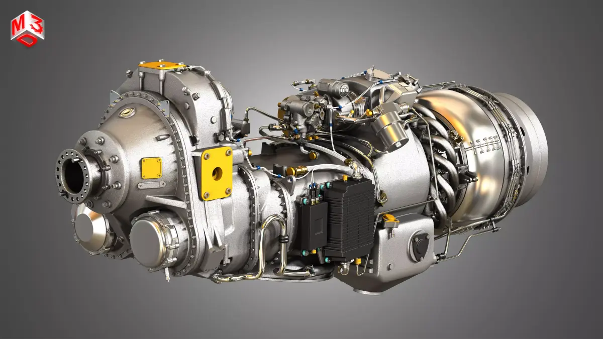 PW Canada - PW100 Turboprop Engine 3D model