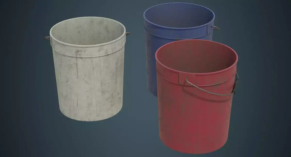 Bucket 2B Low-poly 3D model