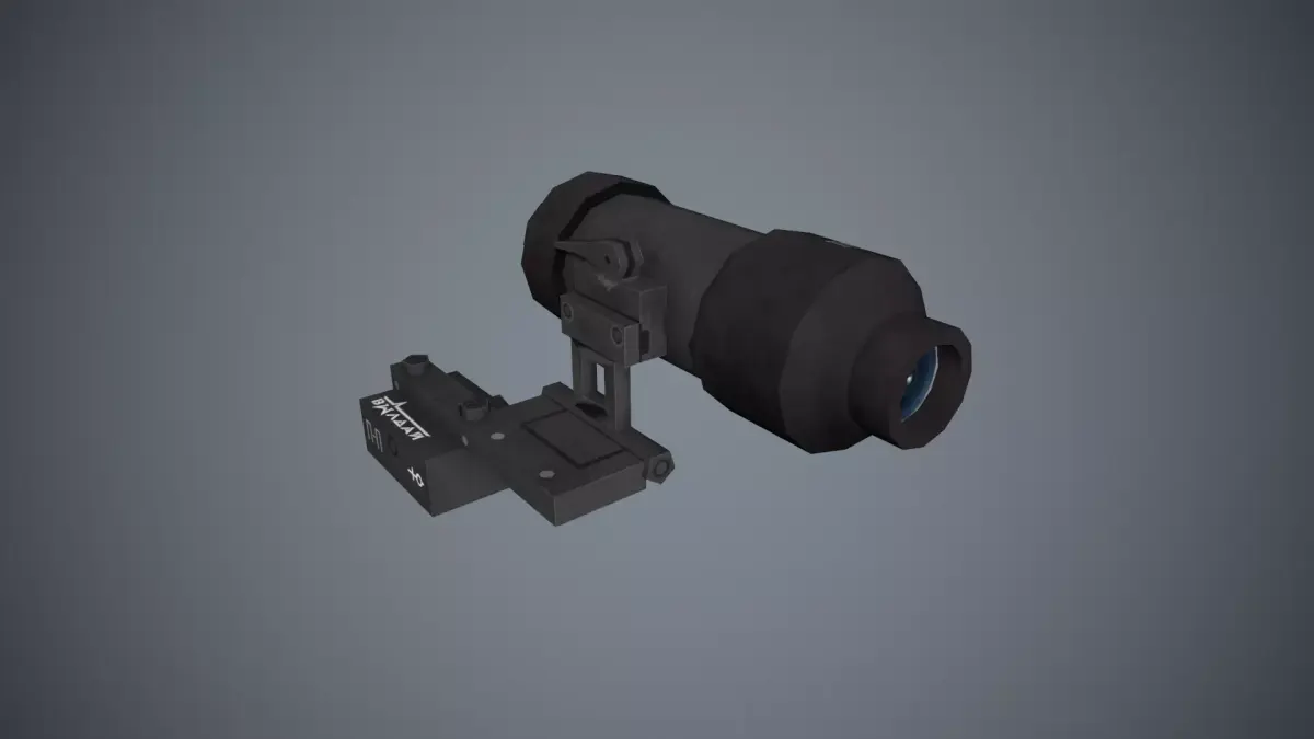 1P90 Scope Low-poly 3D model
