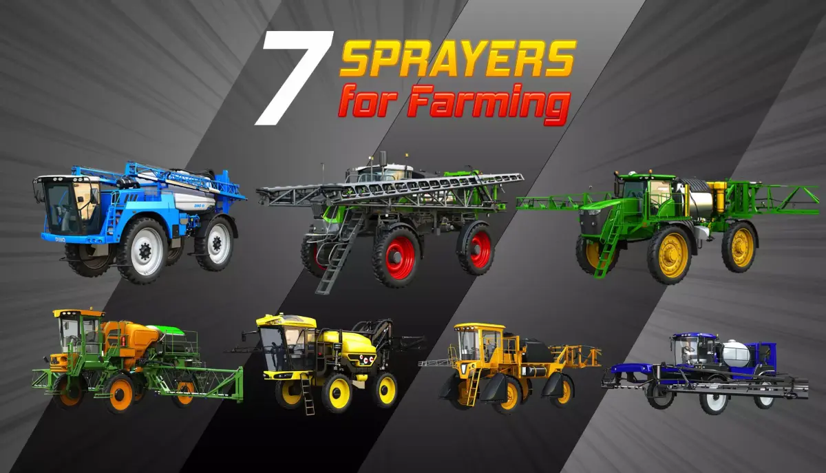 7 Sprayers Collection for Farming 3D Model Pack