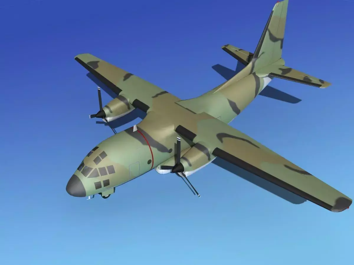 Alenia C-27A Unmarked Camo 3D model