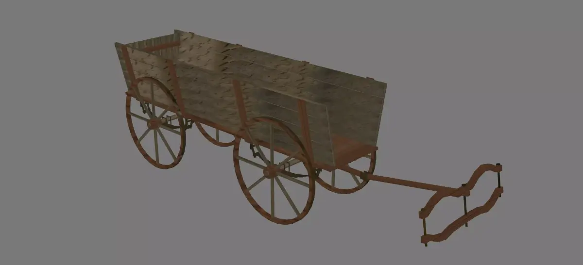 old wagon 3D model
