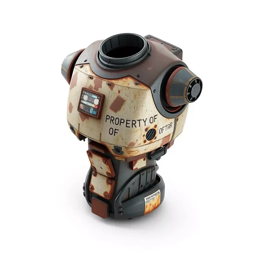 Rusty SciFi Robot Torso Armor Low-poly 3D model