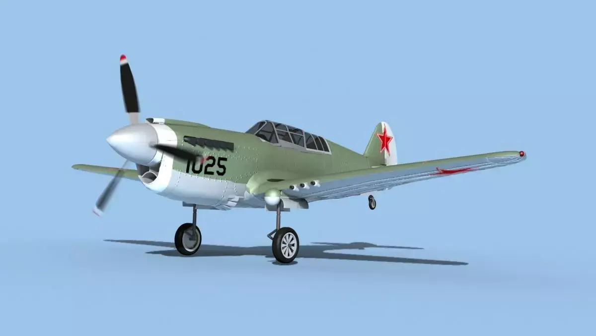 Curtiss P-40N Tomahawk USSR 3D model