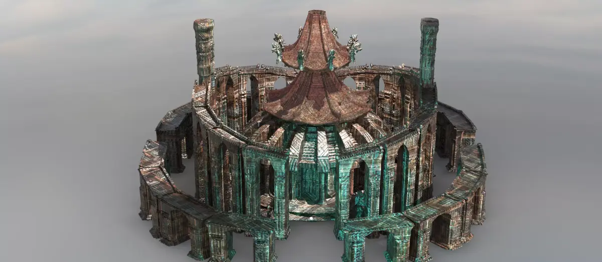Dragon Master Garden bridge 3D model