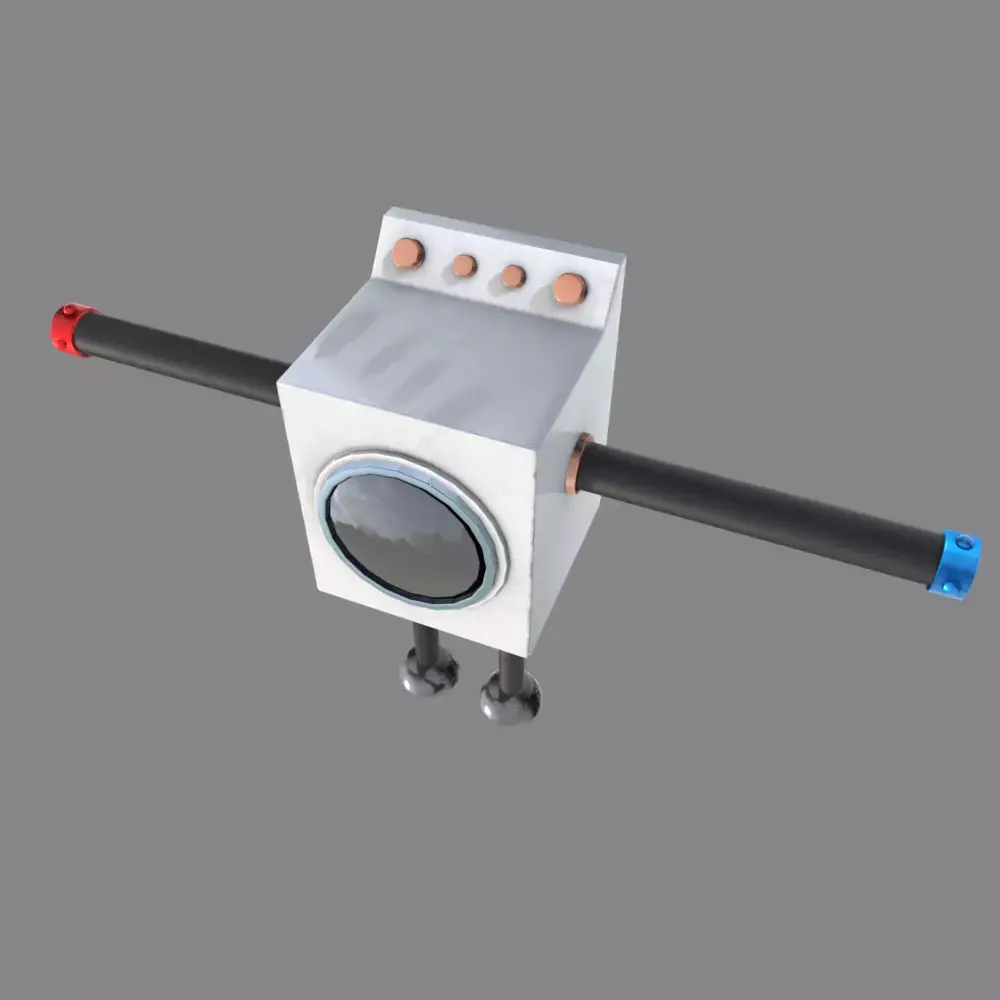 Rigged Washing Machine Robot 3D model