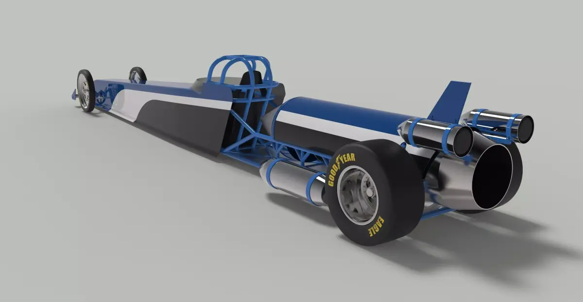 Jet dragster 3D model
