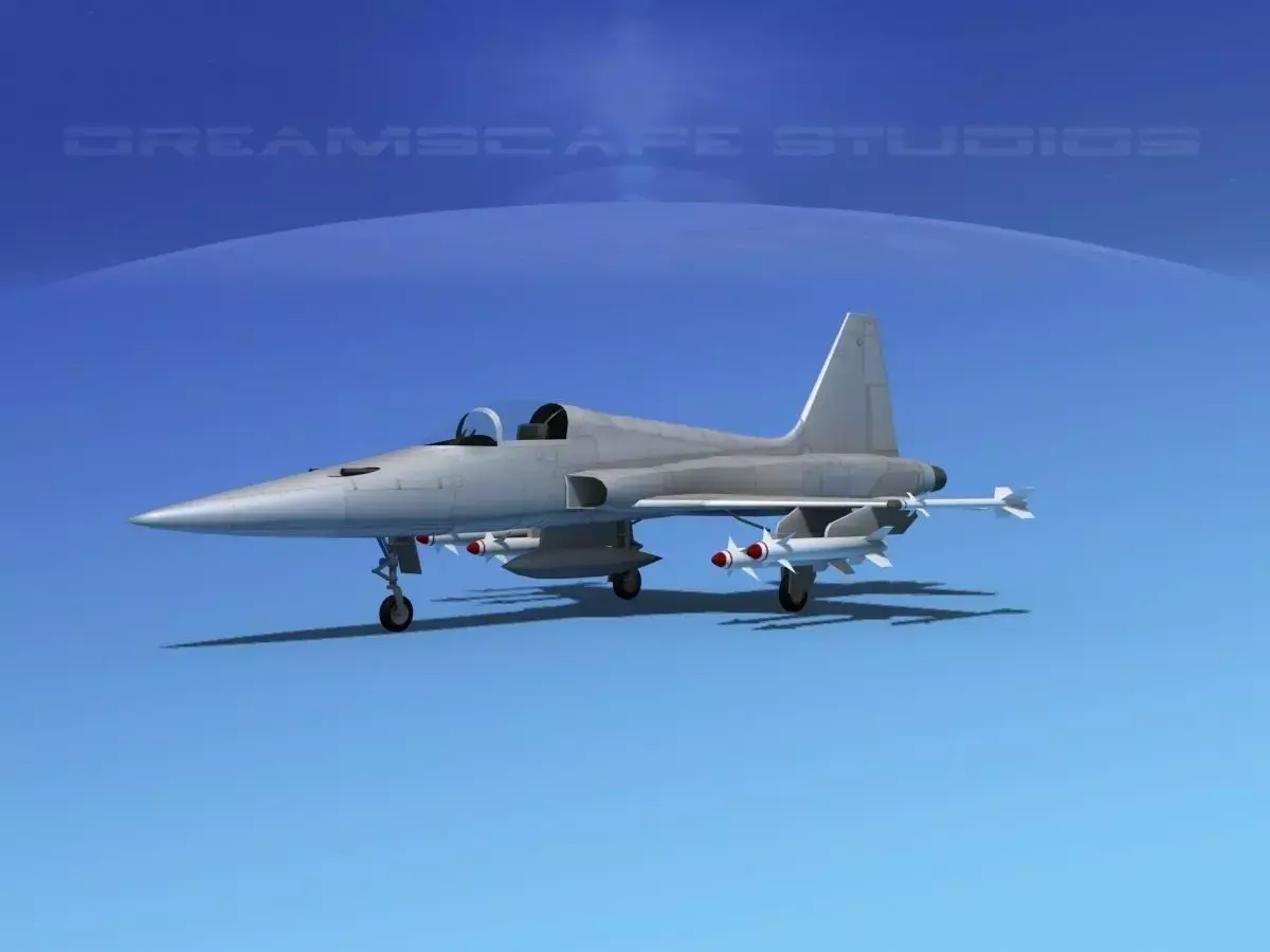 Northrop F-5E Tiger Bare Metal 3D model