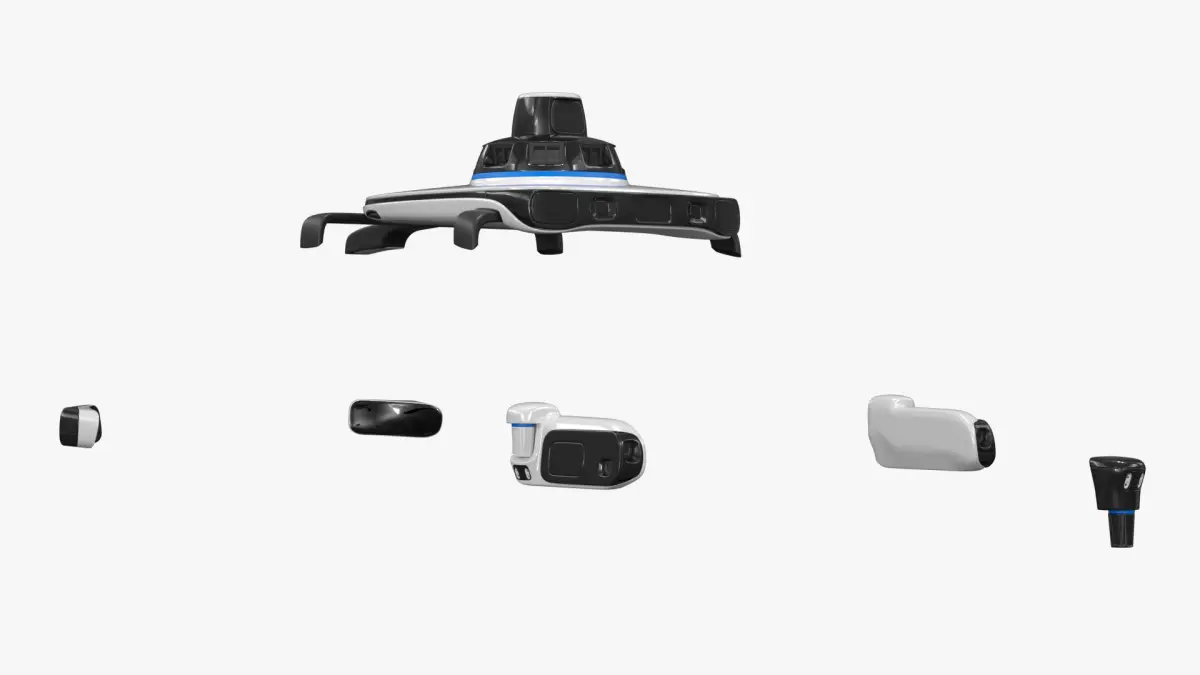 Lidar-Based Sensor System for Autonomous Vehicles White 3D model