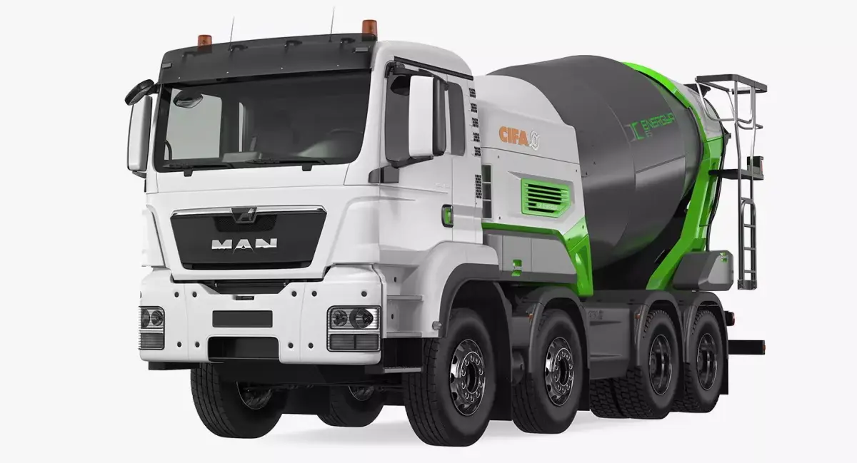 Energya E9 Truck Hybrid Mixer Rigged 3D model