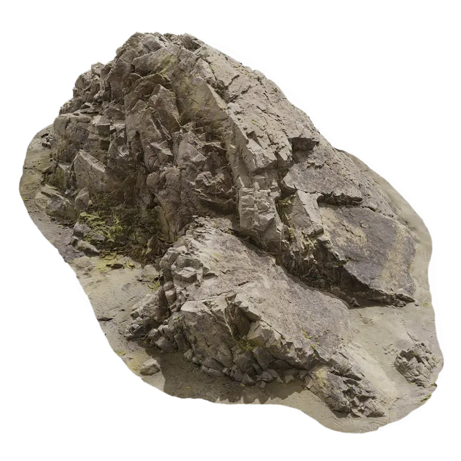  Large Jagged Beach Rock Model  purchase