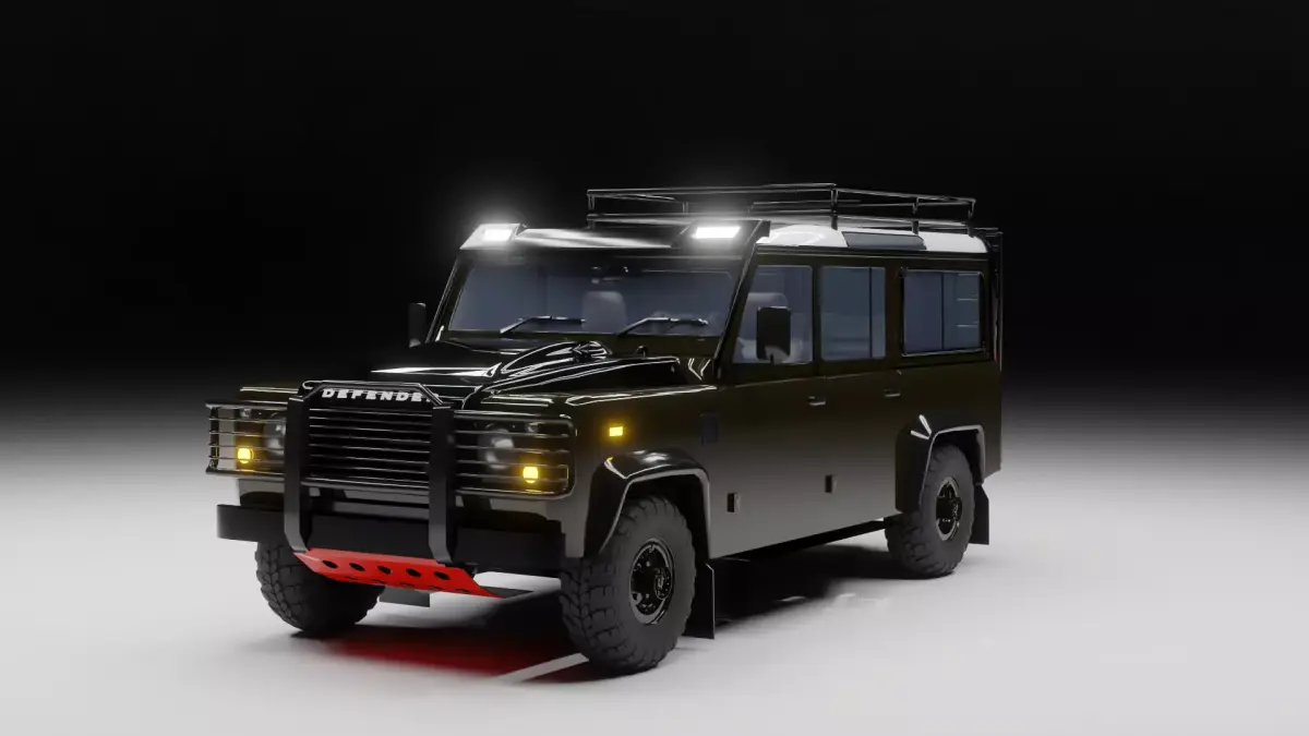 Custom Off-Road 4x4 SUV - Rigged Game Ready Vehicle Low-poly 3D model