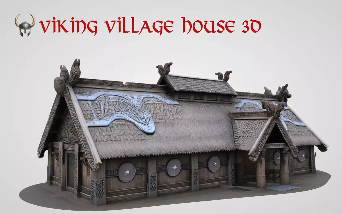  Medieval Viking village house 3D model Low-poly 3D model