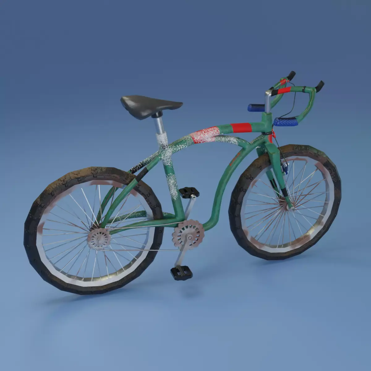 Bicycle LOW POLY BPR Low-poly 3D model