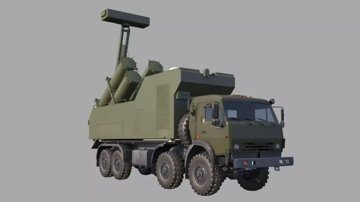 Rubezh-ME Coastal defense missile system 3D model