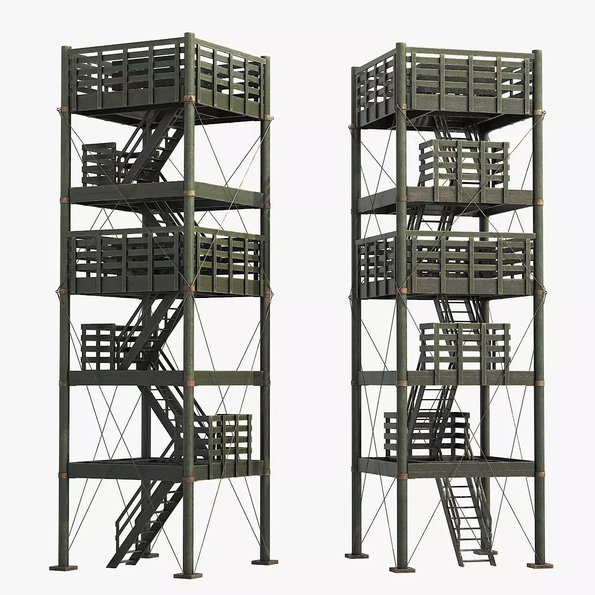 Watchtowers v5 Low-poly 3D model