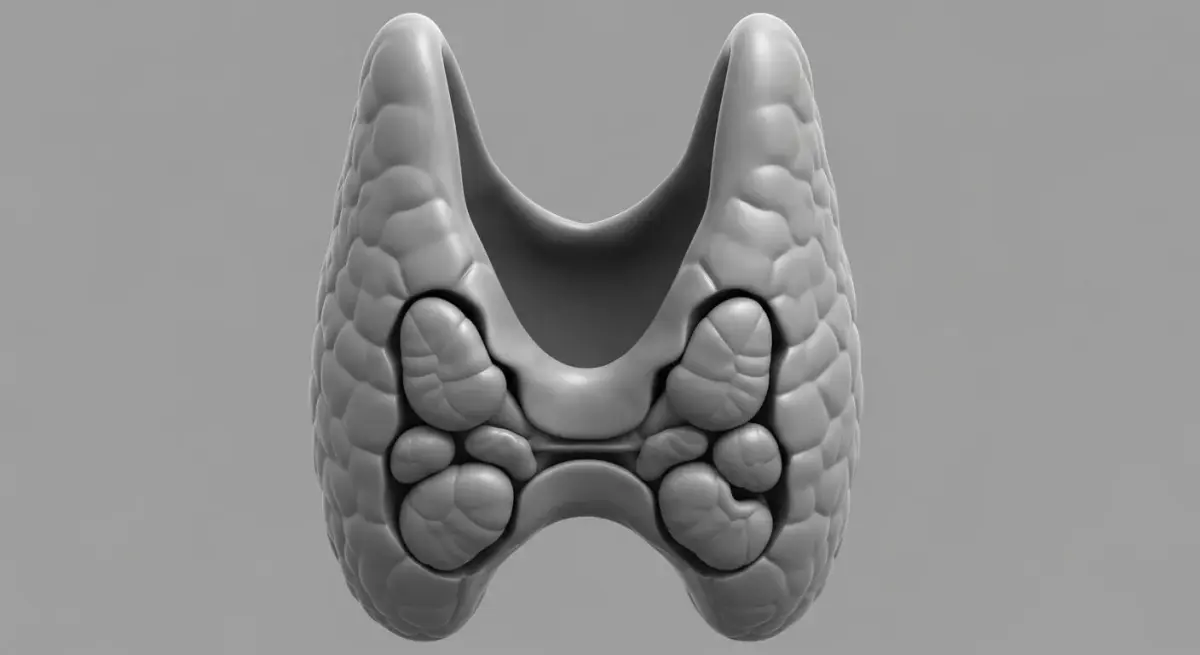 Thyroid and Parathyroid Glands Posterior View 3D Model 3D print model