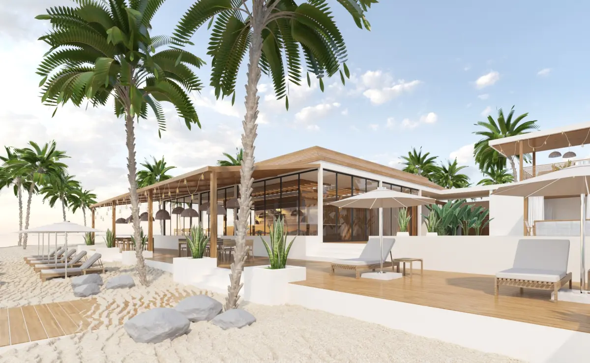 Beach Club Resort Exterior 3D model