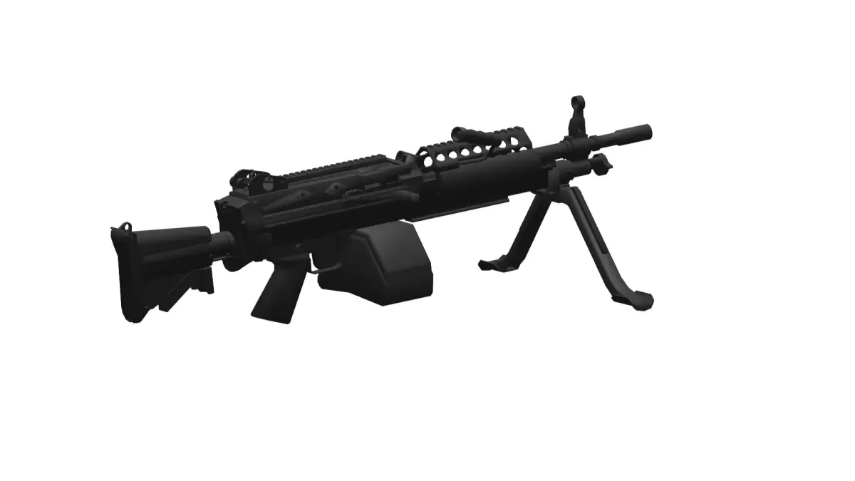 M249 light machine gun 3D model shop