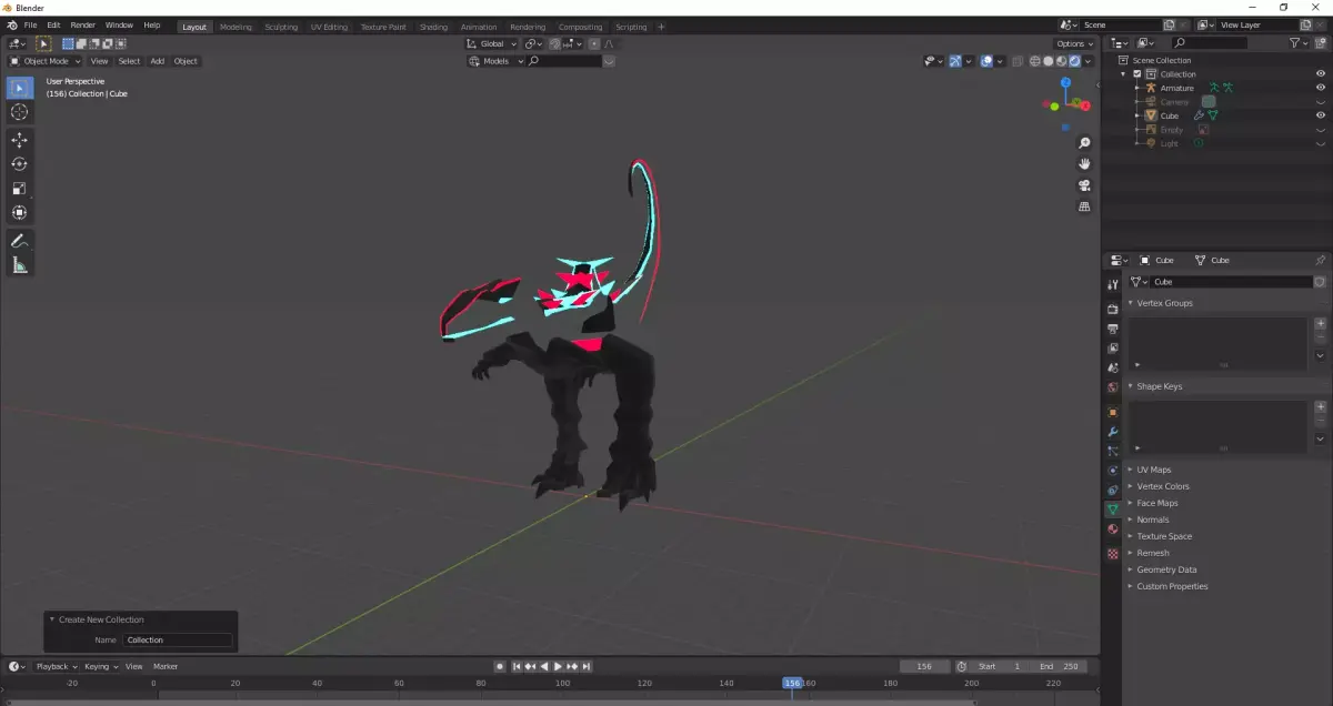 Sci-Fy Dinosaur Free low-poly 3D model