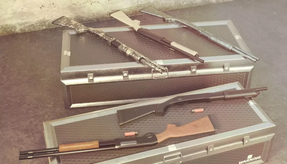 CM350 Shotgun Game Ready 5 Textures Low-poly 3D model Low-poly 3D model